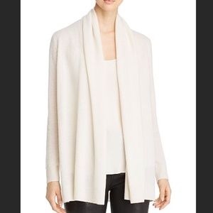 C by Bloomingdale's Cashmere Open-front Cardigan Ivory SMALL LARGE XL PRICE FIRM